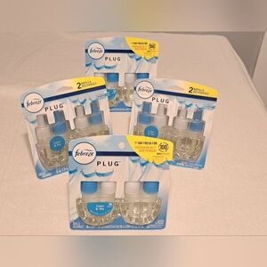 Febreze Plug Scented Oil Refills Linen Sky Bundle New